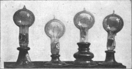 Obr. 1 Dobová fotografie vynálezu T. A. Edisona - předchůdce klasické žárovky z roku 1879 