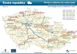 Obr. 2 Síť dálnic a rychlostních silnic – výhled do roku 2025