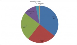 Graf 1 Spotřeba energie v ČR podle sektorů v roce 2012 [%]