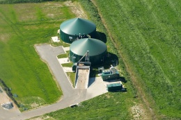 Obr. 1 Fermentory bioplynové stanice 