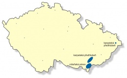 Obr. 4 Mapa ložisek ropy v ČR